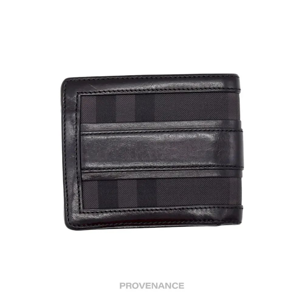 🔴 Burberry Bifold Wallet - London Check Black Charcoal